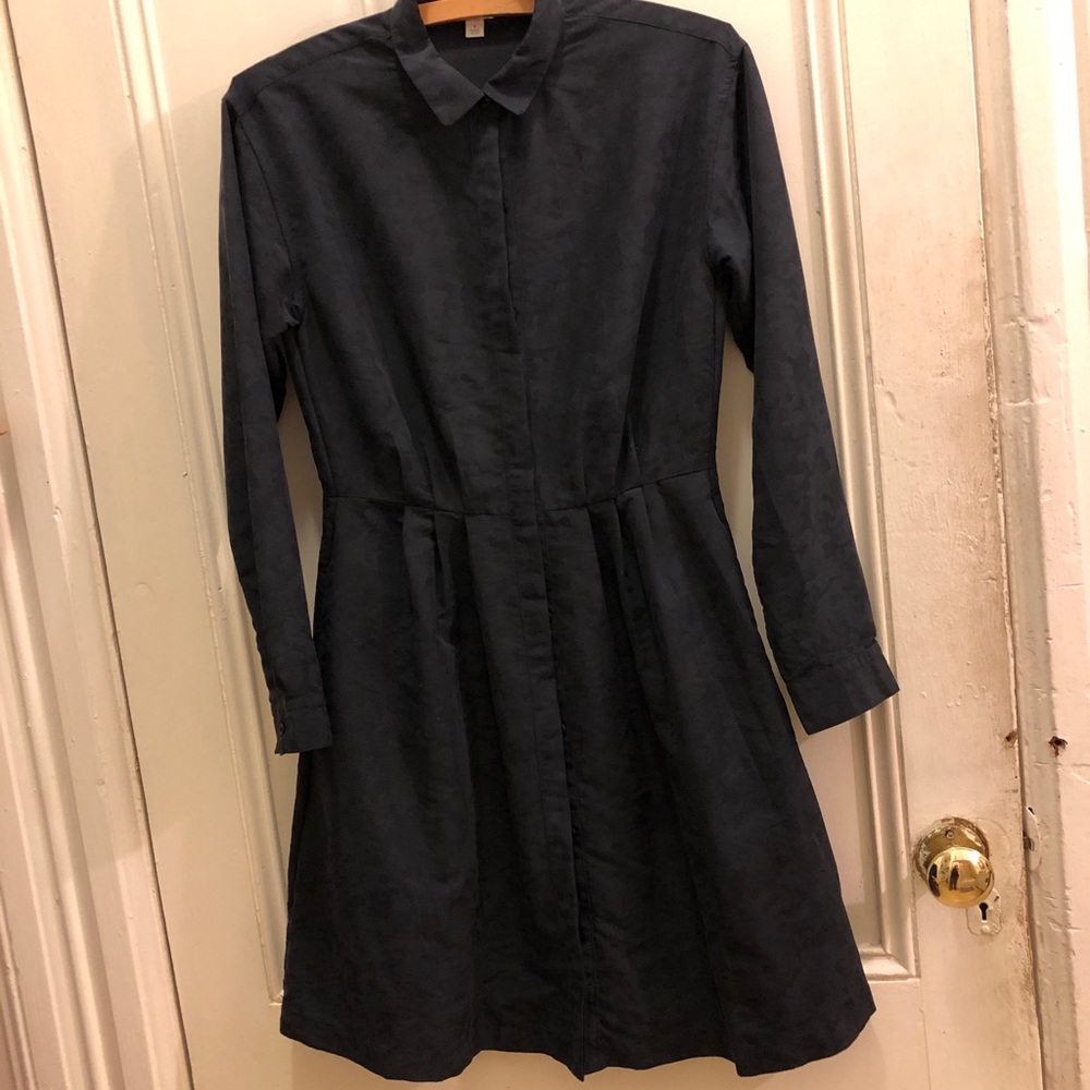Navy Shirt Dress- Never Worn!